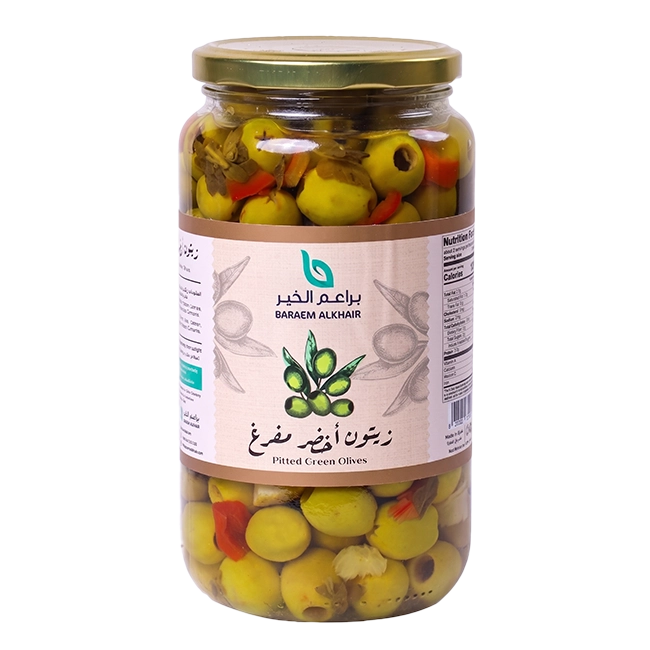 زيتون أخضر مفرغ