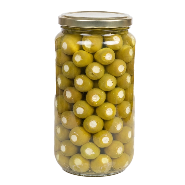 زيتون محشي لبنة
